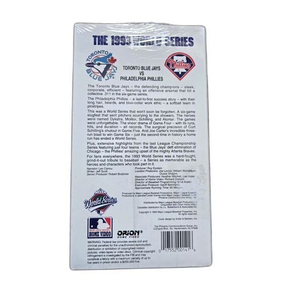 Official Toronto Blue Jays World Series VHS Set 1992 & 1993 MLB Baseball - Picture 7 of 8
